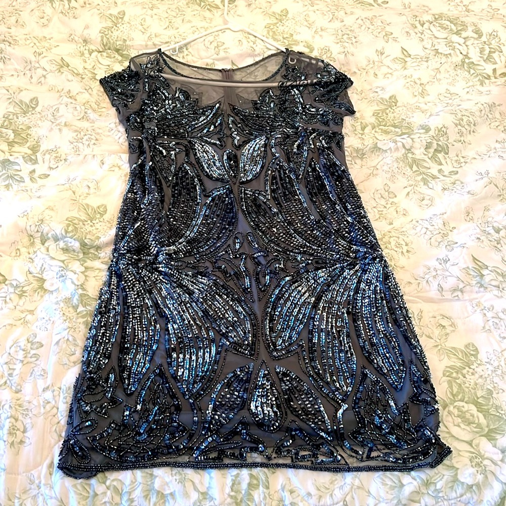 Pisarro Nights sequin dress cocktail mini sexy 8